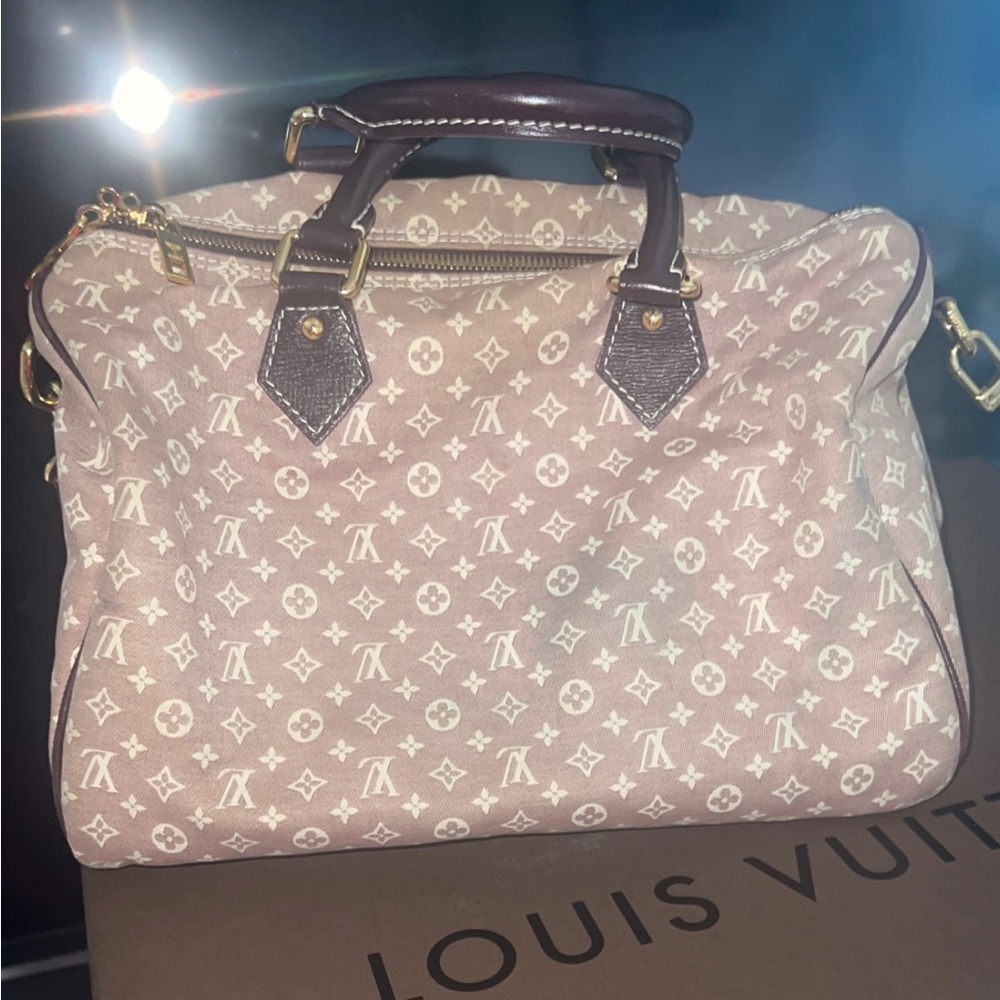 Authentic Speedy Bandouliere 30 Mini Lin in Sienna … Discontinued!!!